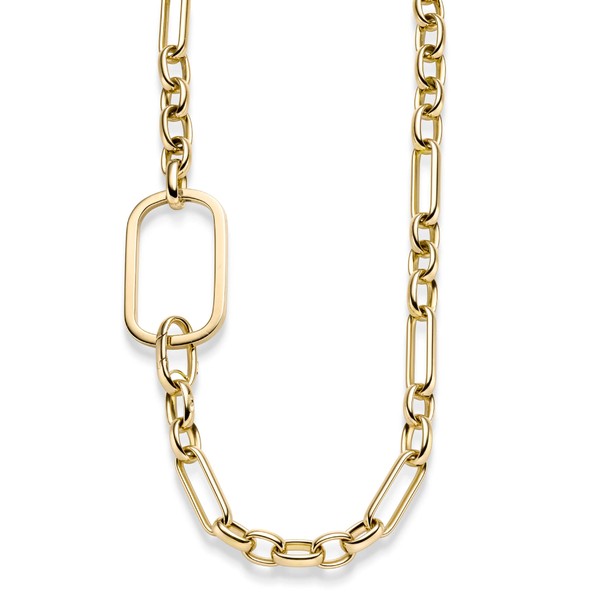 11mm Halskette mit Dekoelement 33x51mm 585 Gelbgold 55cm