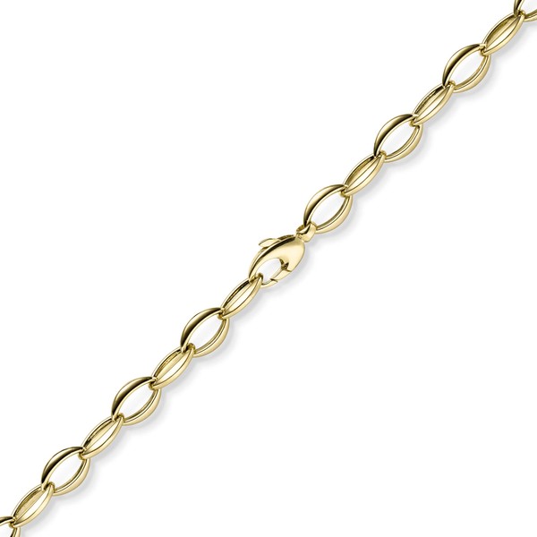 8.5mm Halskette Spitzoval aus 585 Gold Gelbgold 50cm