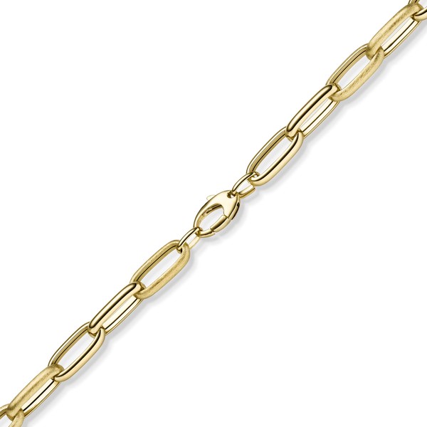 9mm Armband aus 585 Gelbgold matt glänzend 20cm