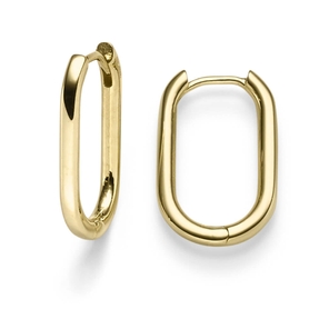 Paar Ohrringe ovale Creolen 18x11,5mm aus 585 Gold Gelbgold schlicht B:2mm Paar Ohrringe ovale Creolen 18x11,5mm aus 585 Gold Gelbgold schlicht B:2mm