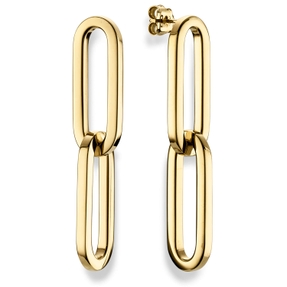 Paar Ohrringe Ohrhänger 58x12,5mm aus 585 Gold Gelbgold glänzend beweglich Paar Ohrringe Ohrhänger 58x12,5mm aus 585 Gold Gelbgold glänzend beweglich