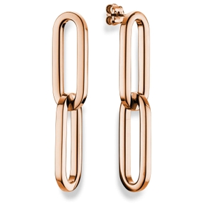 Paar Ohrringe Ohrhänger 58x12,5mm aus 585 Gold Rotgold glänzend beweglich Paar Ohrringe Ohrhänger 58x12,5mm aus 585 Gold Rotgold glänzend beweglich