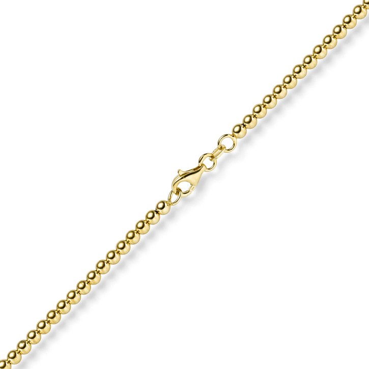 3mm Kugelkette aus 585 Gelbgold 45cm