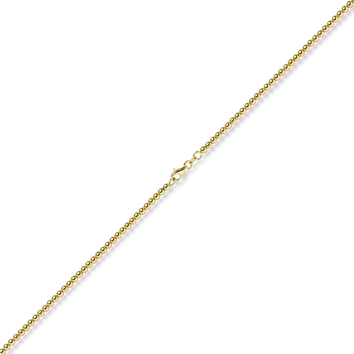 3mm Kugelkette aus 585 Gelbgold 45cm