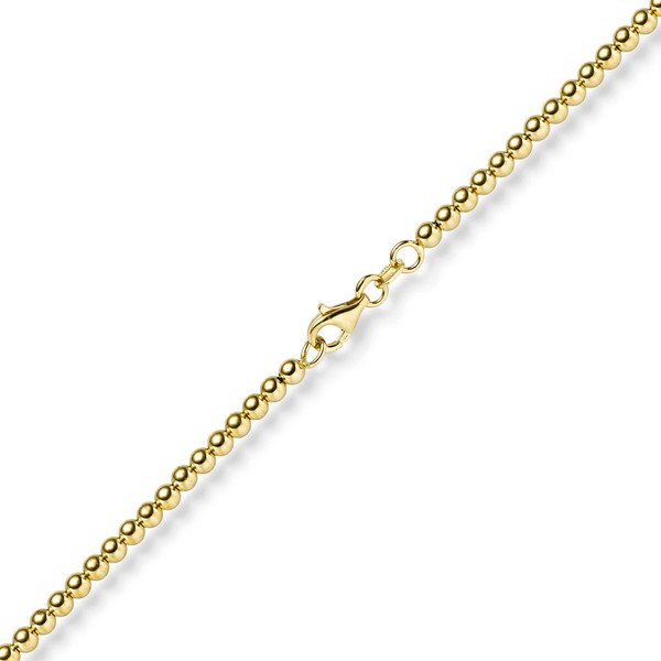 3mm Kugelkette aus 585 Gelbgold 45cm