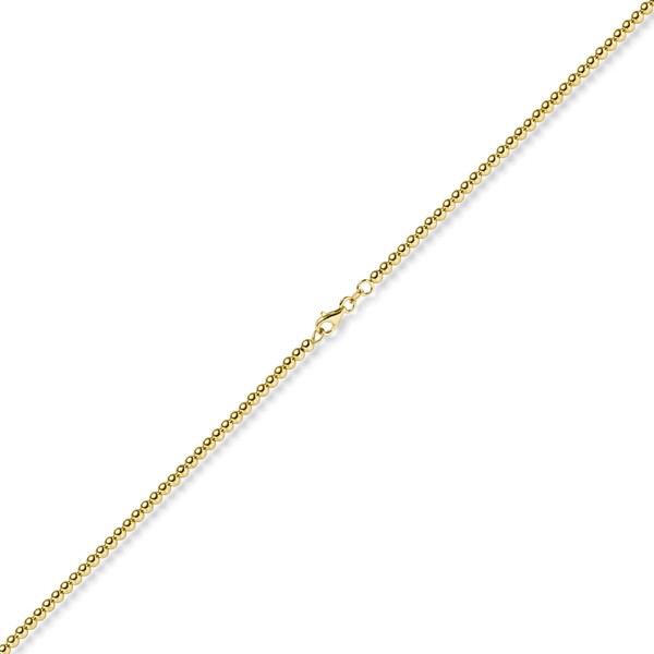 3mm Kugelkette aus 585 Gelbgold 45cm