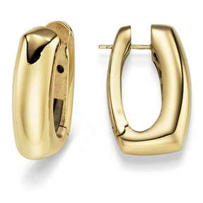 Paar Ohrringe Creolen 28x17,5mm aus 585 Gold Gelbgold glänzend