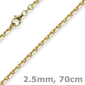 2,5mm Kette Collier Ankerkette aus 585 Gold Gelbgold 70cm Unisex Goldkette 2,5mm Kette Collier Ankerkette aus 585 Gold Gelbgold 70cm Unisex Goldkette