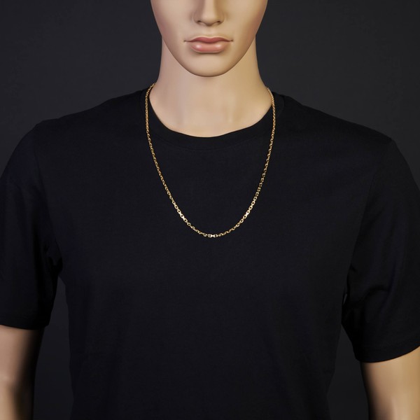 2.5mm Ankerkette aus 585 Gelbgold 70cm