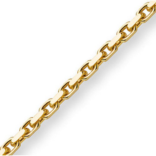 3mm Ankerkette aus 750 Gelbgold 70cm