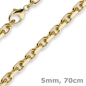 5mm Kette Collier Ankerkette aus 750 Gold Gelbgold 70cm Herren Goldkette 5mm Kette Collier Ankerkette aus 750 Gold Gelbgold 70cm Herren Goldkette