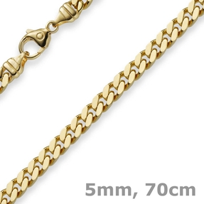 5mm Panzerkette Kette Collier aus 750 Gold Gelbgold Goldkette 70cm Herren 5mm Panzerkette Kette Collier aus 750 Gold Gelbgold Goldkette 70cm Herren