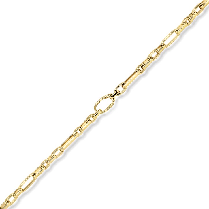 8mm Phantasie-Armband aus 585 Gelbgold 19cm