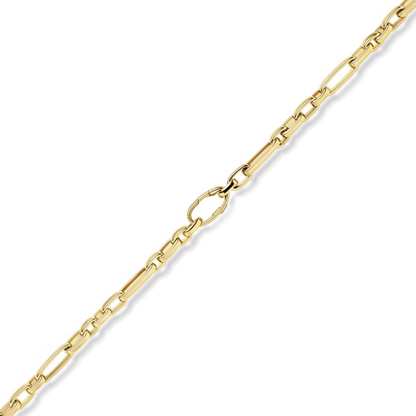 8mm Phantasie-Armband aus 585 Gelbgold 19cm