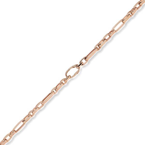 8mm Phantasie-Armband aus 585 Rotgold 19cm
