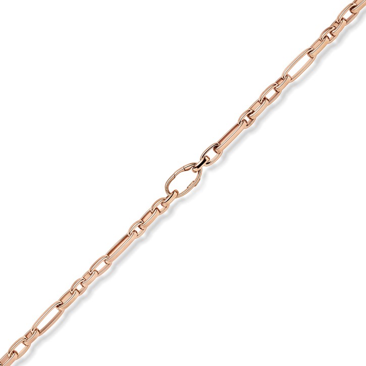 8mm Phantasie-Armband aus 585 Rotgold 21cm