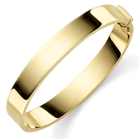 10mm Armreif 60x50mm Armschmuck 585 Gold Gelbgold massiv glänzend flach schlicht