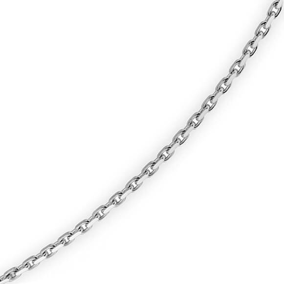 1.8mm Ankerkette aus 750 Weißgold 40cm