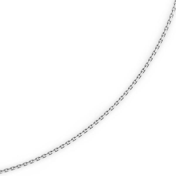 1.8mm Ankerkette aus 750 Weißgold 55cm