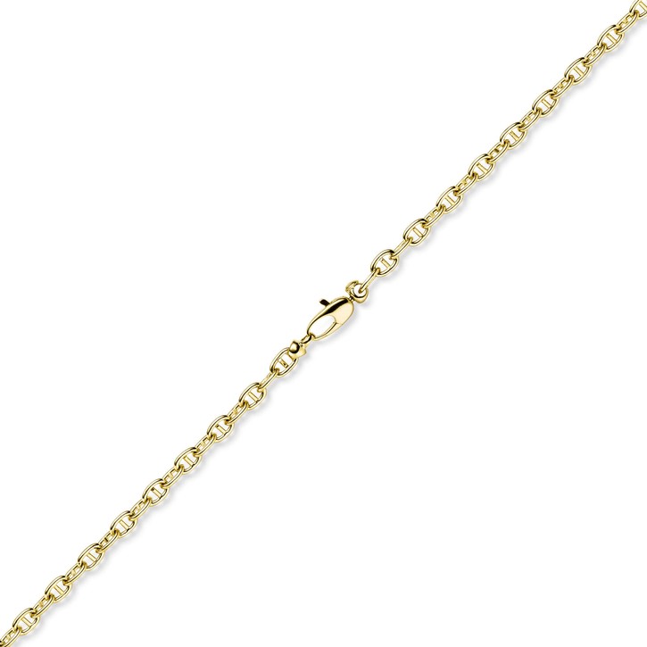 4mm Steg-Ankerkette Halskette aus 585 Gelbgold 45cm