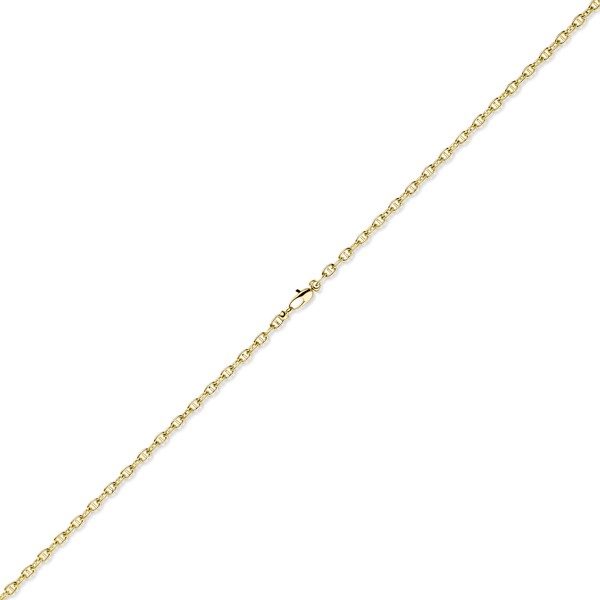 4mm Steg-Ankerkette Halskette aus 585 Gelbgold 45cm