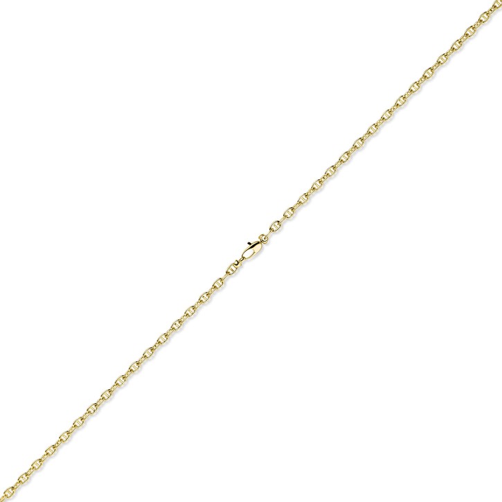 4mm Steg-Ankerkette Halskette aus 585 Gelbgold 55cm