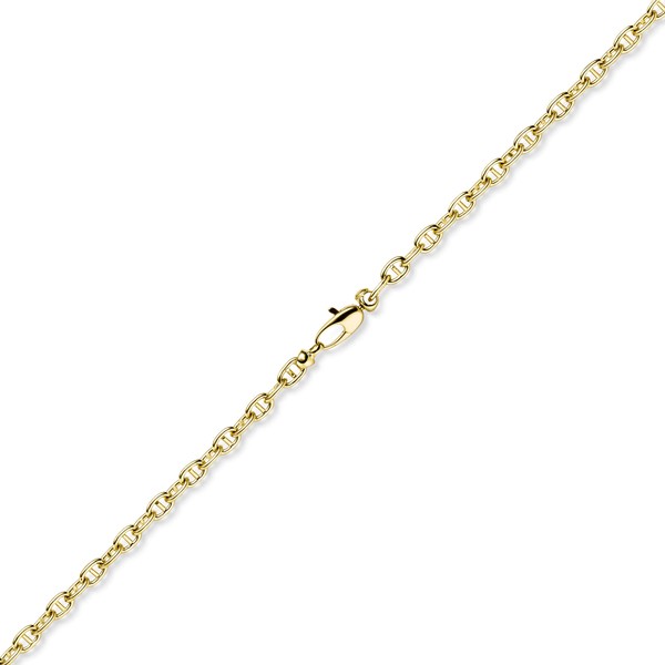 4mm Steg-Ankerkette Halskette aus 585 Gelbgold 60cm