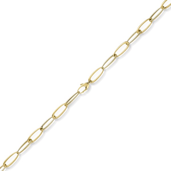 10mm Armband aus 585 Gelbgold matt glänzned 19cm