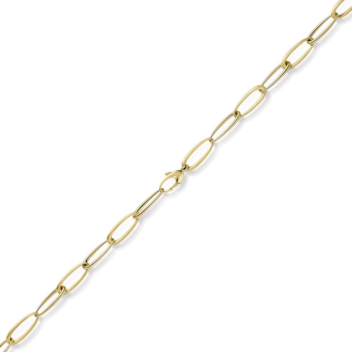 10mm Halskette aus 585 Gold Gelbgold matt glänzned 50cm