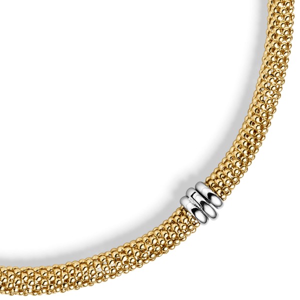 8.5mm Himbeer Kette aus 585 Gelbgold 45cm