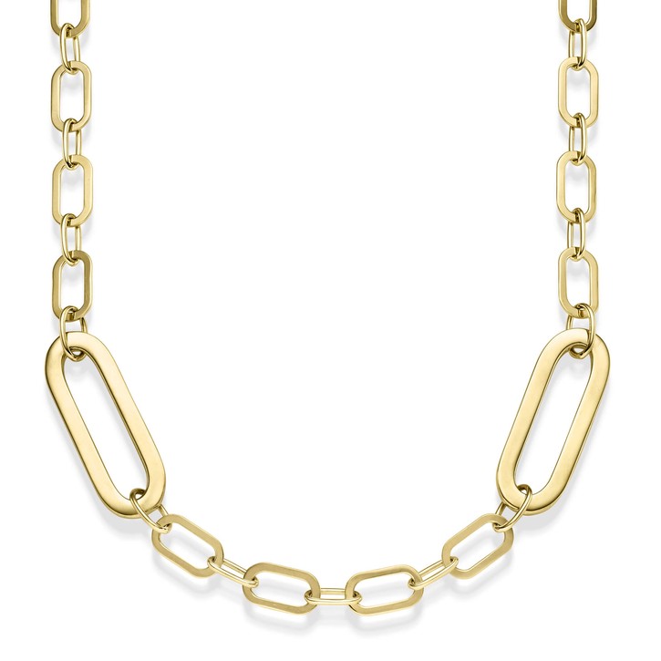 6mm Paper-Clip Kette aus 585 Gelbgold 90cm