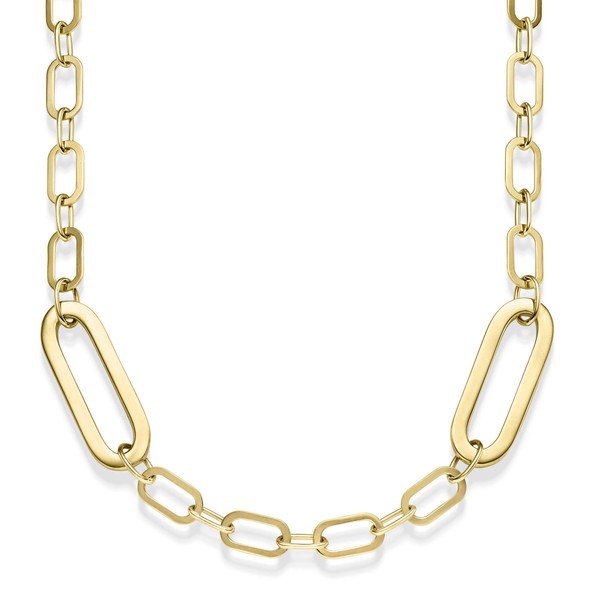 6mm Paper-Clip Kette aus 585 Gelbgold 90cm