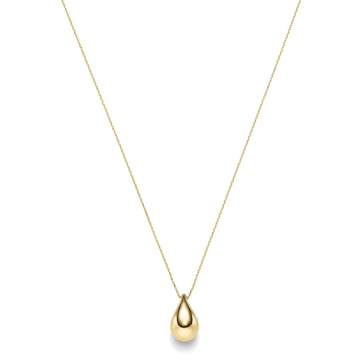 Collier mit Anhänger Tropfen aus 585 Gelbgold 45cm