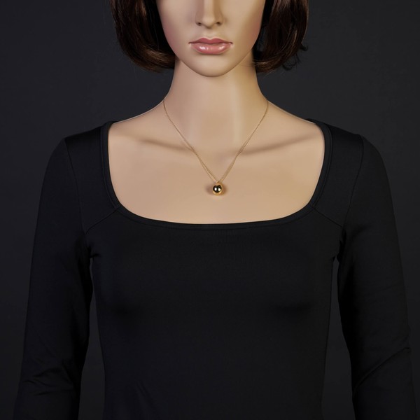 Collier mit Anhänger Tropfen aus 585 Gelbgold 45cm