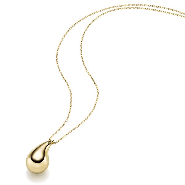 Collier mit Anhänger Tropfen aus 585 Gelbgold 45cm