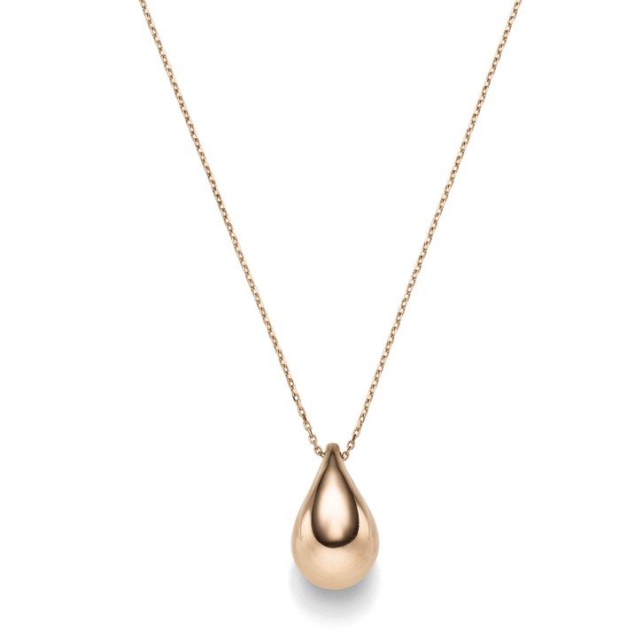 Collier mit Anhänger Tropfen aus 585 Rotgold 45cm