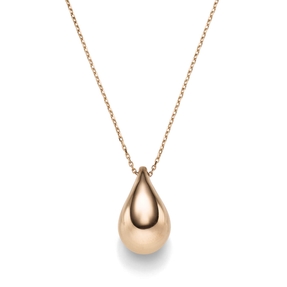 Collier Halskette mit Anhänger Tropfen 20x12mm 585 Gold Rotgold 45cm glänzend Collier Halskette mit Anhänger Tropfen 20x12mm 585 Gold Rotgold 45cm glänzend