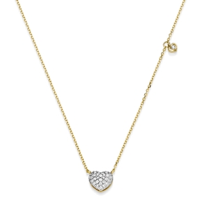 Collier Pavé Herz aus 750 Gold Gelbgold 51 Diamant-Brillanten 0,28 ct TW-SI 45cm Collier Pavé Herz aus 750 Gold Gelbgold 51 Diamant-Brillanten 0,28 ct TW-SI 45cm