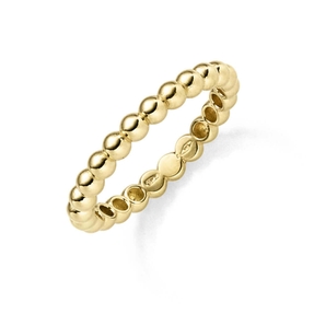 Ring Kugel Kügelchen Damenring aus 585 Gold Gelbgold schlicht Breite 3mm