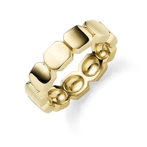 Ring Sechseck Finggerring aus 585 Golg Gelbgold Breite 5mm glänzend Ring Sechseck Finggerring aus 585 Golg Gelbgold Breite 5mm glänzend