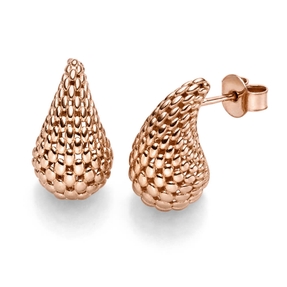 Paar Ohrringe Ohrstecker Tropfen 16,5x9,5mm Himbeer-Muster 585 Gold Rotgold Paar Ohrringe Ohrstecker Tropfen 16,5x9,5mm Himbeer-Muster 585 Gold Rotgold