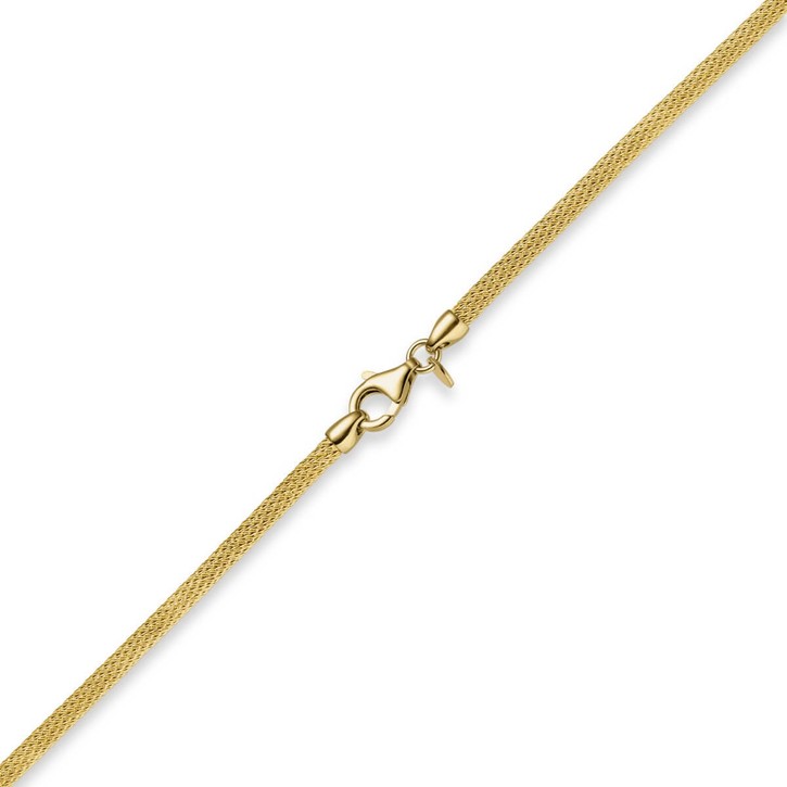3mm Strickcollier 750 Gelbgold 42cm