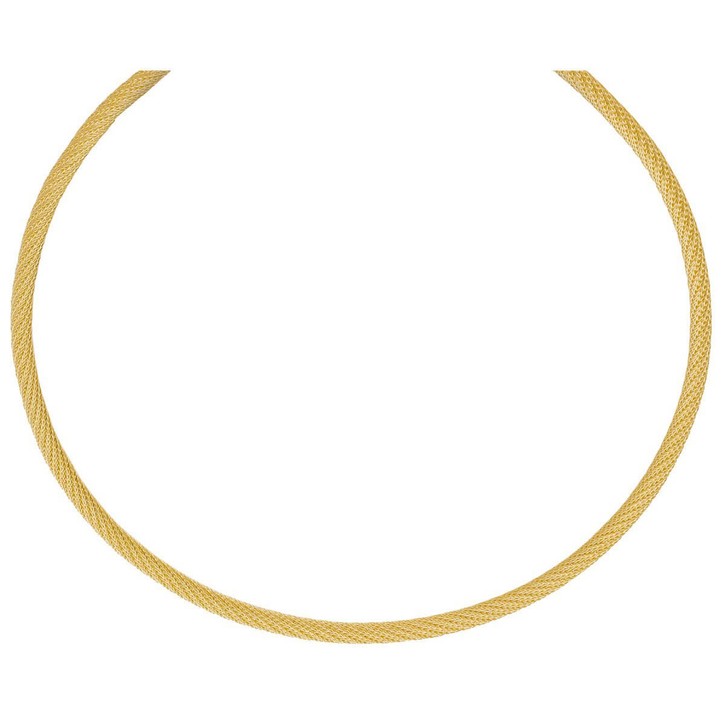 3mm Strickcollier 750 Gelbgold 45cm