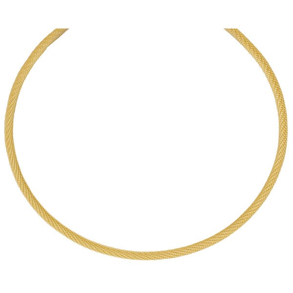 3mm Strickcollier 750 Gelbgold 50cm