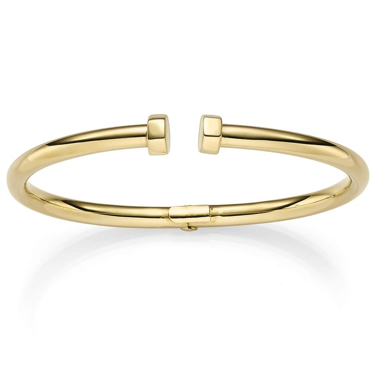 4mm Armspange aus 750 Gelbgold aufklappbar