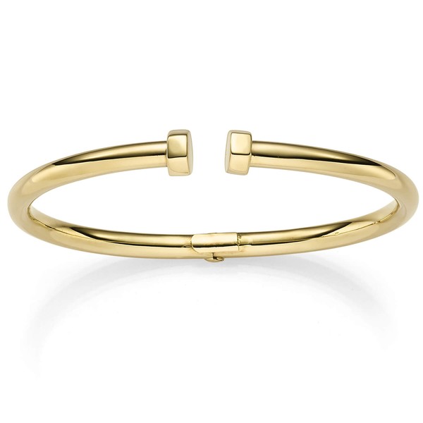 4mm Armspange aus 750 Gelbgold aufklappbar