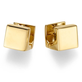 Ohrringe Creolen Cube 9,5x9,5mm 750 Gold Gelbgold glänzend eckig Ohrschmuck Ohrringe Creolen Cube 9,5x9,5mm 750 Gold Gelbgold glänzend eckig Ohrschmuck