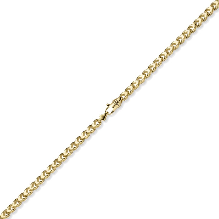 6.5mm Franco Kette aus 585 Gelbgold massiv 65cm