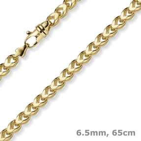 6,5mm Franco Kette Halskette Collier aus 585 Gold Gelbgold massiv 65cm Herren 6,5mm Franco Kette Halskette Collier aus 585 Gold Gelbgold massiv 65cm Herren