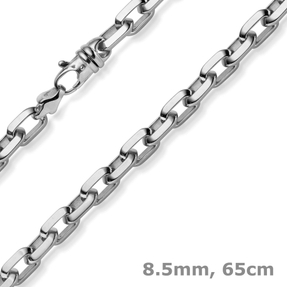8,5mm Ankerktte Halskette Collier aus 585 Gold Weißgold massiv 65cm Herren 8,5mm Ankerktte Halskette Collier aus 585 Gold Weißgold massiv 65cm Herren